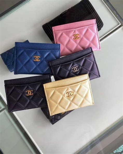 chanel book card holder|chanel card holder women.